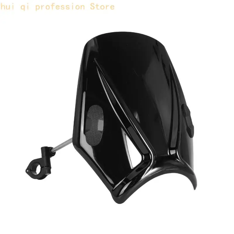 Daily Road Travel Motorrad-Windschutzscheibe, ABS-Lenker-Windabweiser mit Stangenhalterung für 22 mm 25 mm 28 mm Stangen H8WE – Detail 10