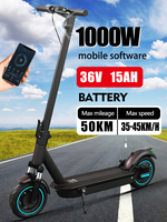 HS-G30 24 New Peak 1000w 15ah Electric Scooter Connect Bluetooth App Max Speed 35-45km/h 10 Inch Tyres Foldable Electric Scooter