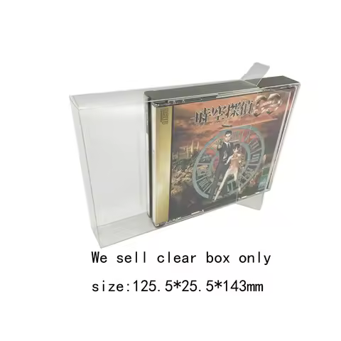 Transparent Clear box For PS1 for Dreamcast DC for Saturn SS 3CD 4CD game card plastic PET collection storage display box