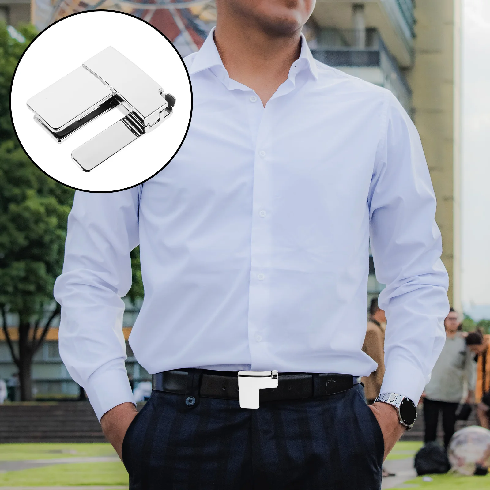 

Waistband Tightener Clip Metal Adjustable Buckle For Pants Jeans Trousers Waist Shrink Tool Portable Belt Clasp