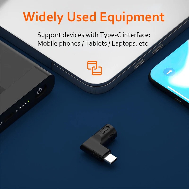 RGEEK 65W DC USB Type C Female To DC Male Adapter For Lenovo Thinkpad USB-C Fast Charging Cable Converter Square PD Plug