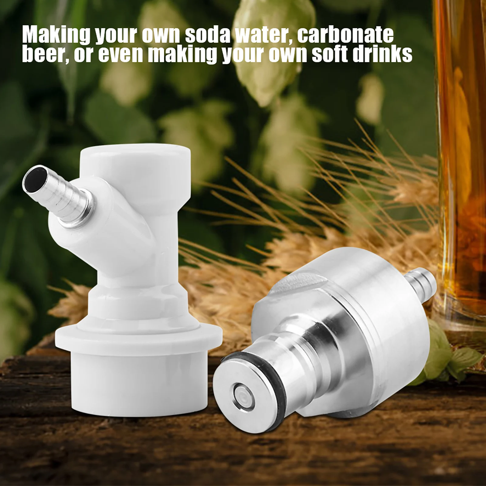 Carbonation Cap For Homebrew Made Of Stainless Steel Simple And Easy To Use Carbonation Cap With Liquid/Ball Lock Disconnection