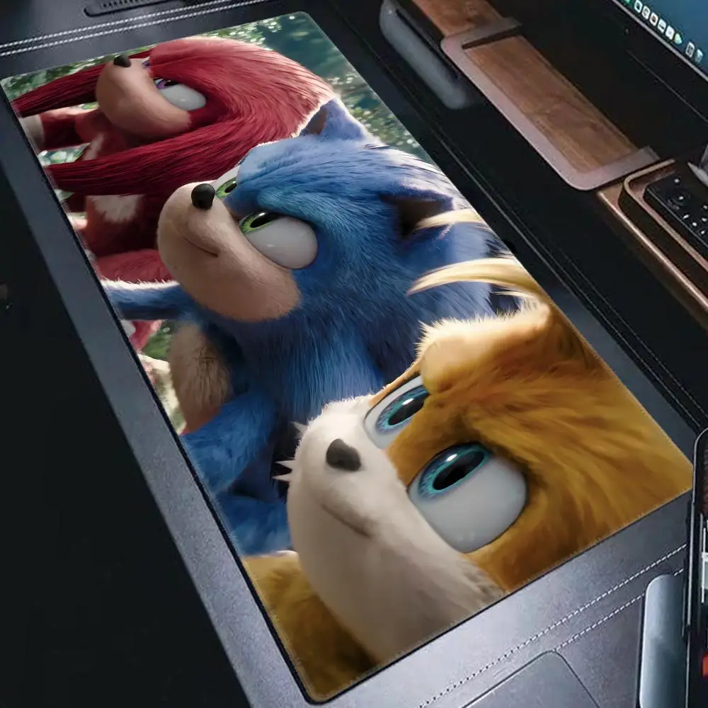 Game The H-Hedgehog S-Sonic Big Mouse Pad Non-Slip Rubber Computer Mat Gamer Balance Decoracion Desk Mat Laptop Office Large