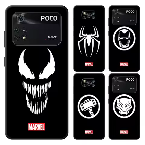 Marvel Venom Sipiderman Funda Phone Cover Case for Xiaomi Poco F8 X3 X4 X5 X7 Pro M3 M4 M7 Pro C50 C61 M5 F3 C71 F1 C75