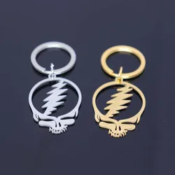 2024 New fashion stainless steel Lightning skull pendant keychain temperament everything key chain men and women accessories acc