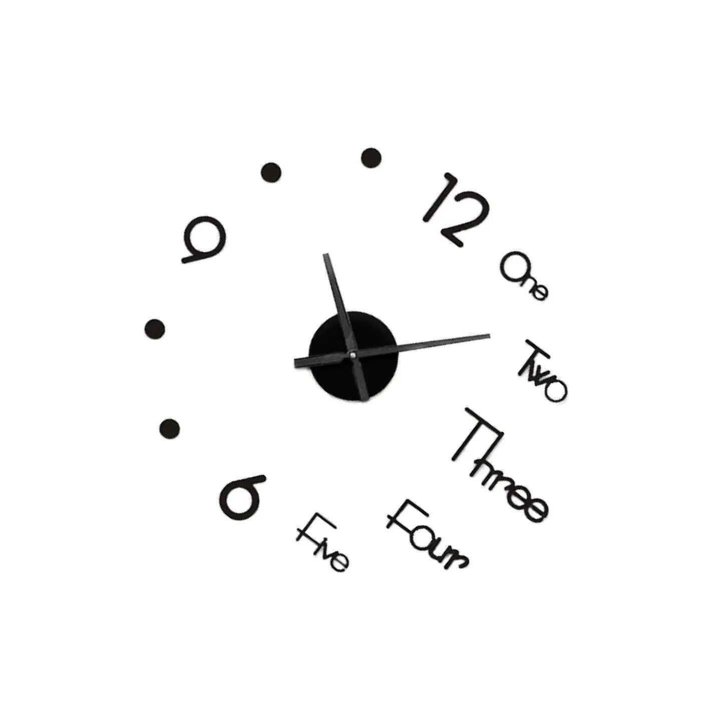 

Большие настенные часы «сделай сам», современные 3D наклейки на стену, часы, декор для гостиной, M