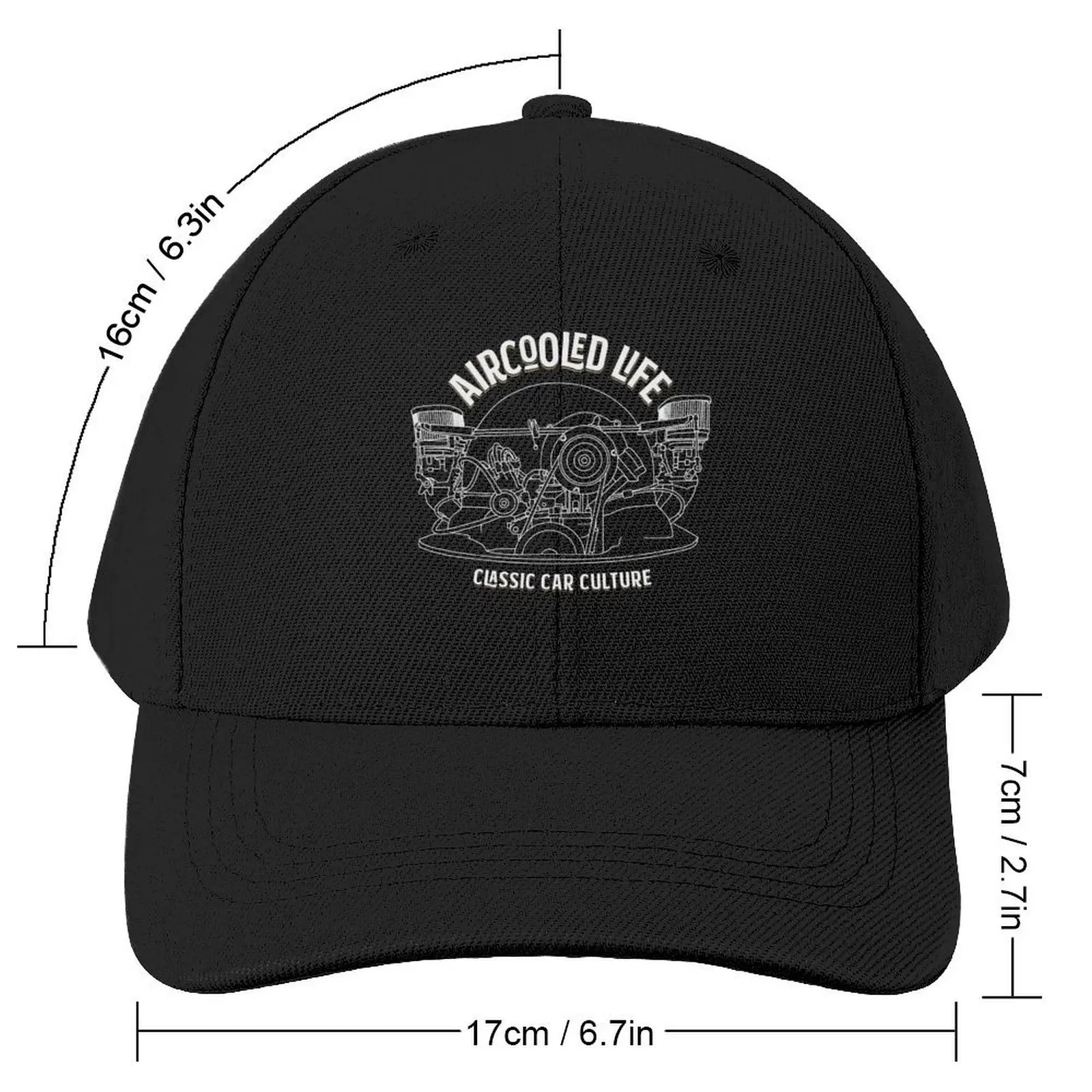 Aircooled Life - Classic Car Culture (Type 1 engine) Baseball Cap Rugby Gentleman Hat Golf Women Men's