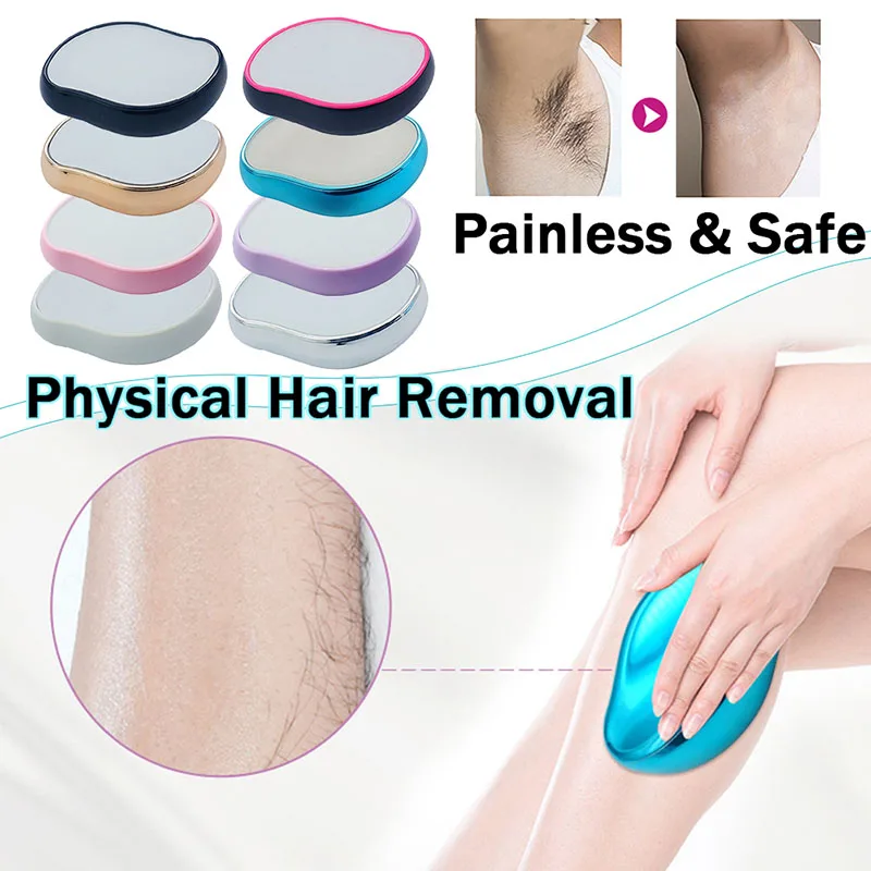 Crystal Physical Hair Removal Eraser Glass Hair Remover Painless Epilator Easy Cleaning Reusable Body Care Depilation Tool