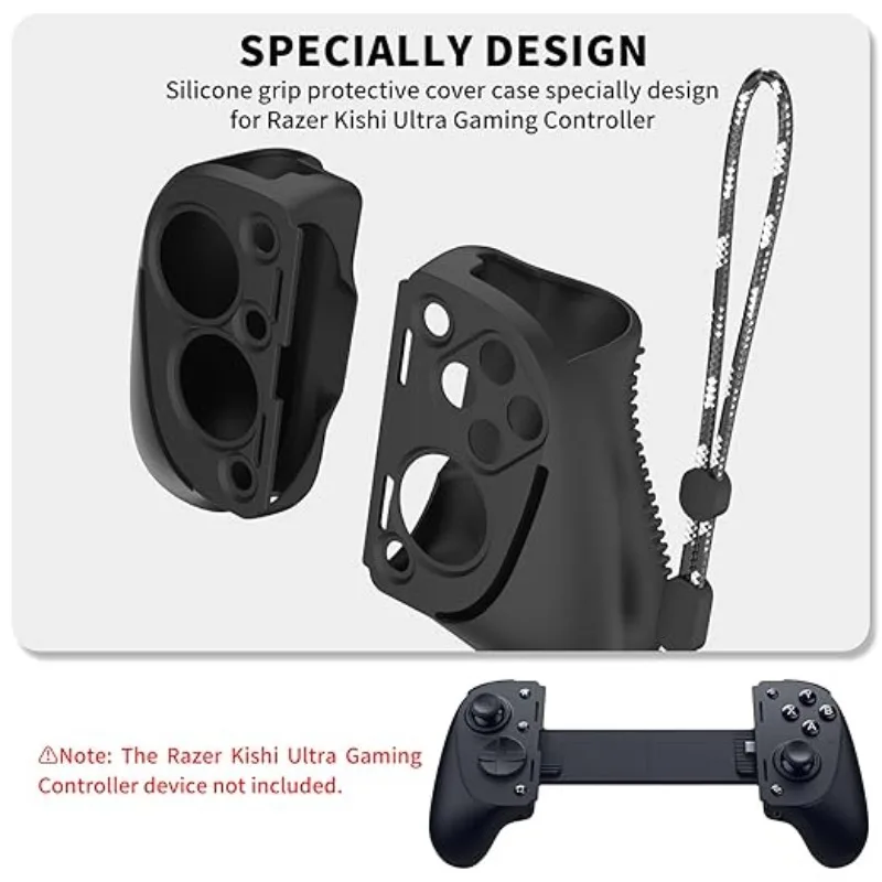 

For Razer Kishi Ultra Gamepad Silicone Case Soft Case Dust Cover Lanyard