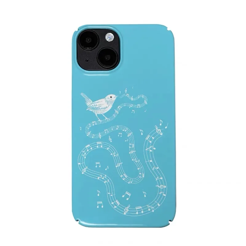

Ins Blue Blue Bird Song Music Case for IPHONE 16E 15PRO MAX 14 13 PRO MAX 15PLUS 12 MINI 11Pro Acrylic Hard Mobile Phone Cases
