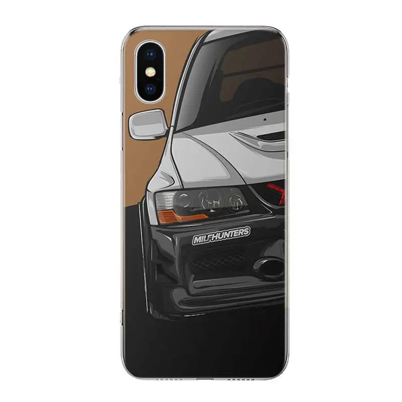 Крутой японский JDM спортивный автомобиль комикс Прозрачный чехол для iPhone 11 13 14 Pro 15 Pro Max 12 Mini SE 2020 XR X XS Max 7 8 Plus Funda C