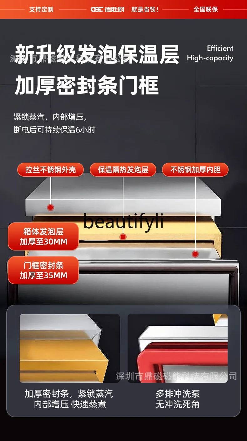 Commercial Stainless Steel Electric Rice Steamer Cabinet Canteen Rice Steamer Restaurant Hotel Gas Steamer