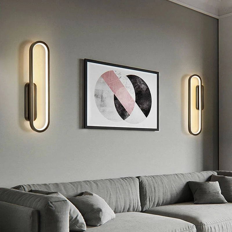 Modern Wall Lamp Led Minimalist Wall Light Living Room Bedroom Staircase Light Home Decoration Bedside Nordic Wall Sconce  Lamps