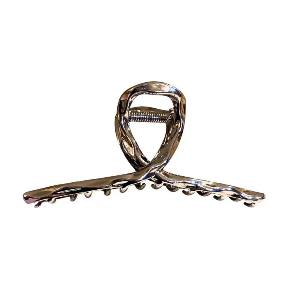 Korean Style Light Luxury Metal Grab Clip Headdress Big Hair Claw Hair Accessories Exquisite Hairpin Shark Clip Girl