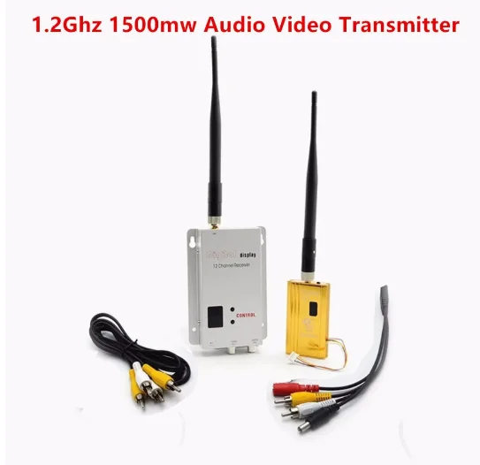 FPV 1.2Ghz 1.2G 8CH 1500mw Wireless AV Sender TV Audio Video Transmitter Receiver For QAV250 250 FPV Quadcopter