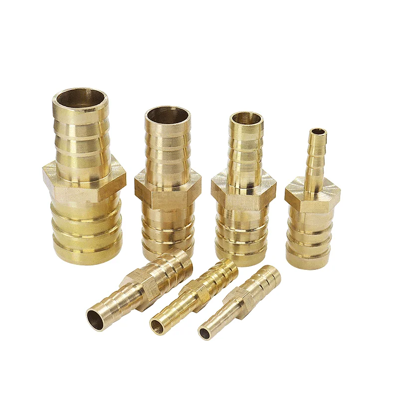 

Brass Straight Reducer Connector 19-25mm Irrigation Copper 2 Way Barb Pipe Fitting Coupler Automatic Watering Hose For Garden