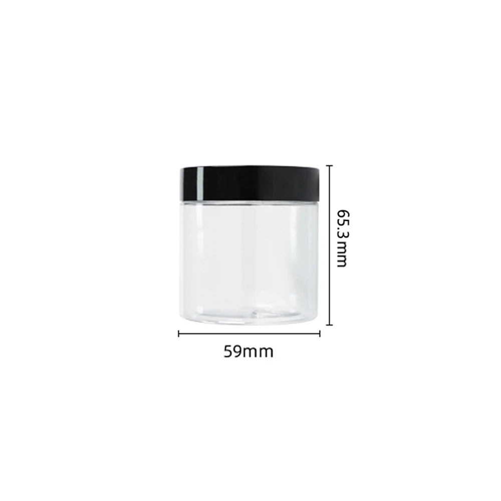 Runde, durchsichtige Kosmetikbehältergläser, Kunststoffgläser für Lotion-Cremesalben, Make-up-Proben-Topf, Reiseaufbewahrung, 4 Unzen – Detail 1