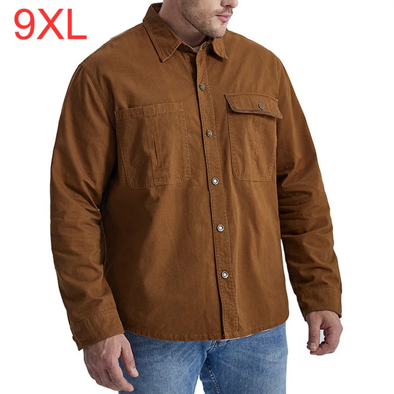 Autumn Spring Plus Size Coats 9XL 8XL 7XL 5xl 6xl Bust 150cm Loose Jackets Men 150kg