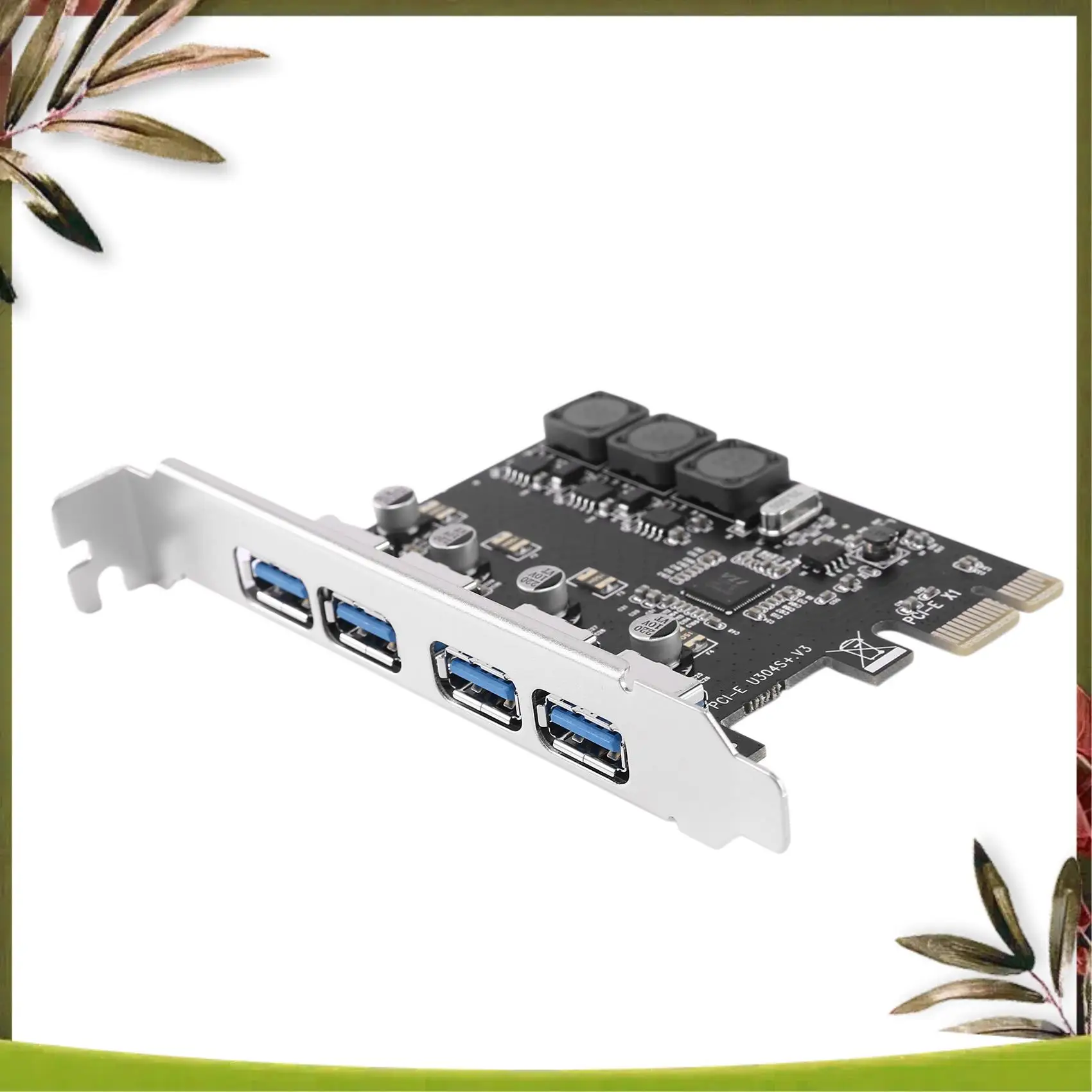 New-4 Port Usb 3.0 Pci Express Expansion Card Pcie Pci-E Usb 3.0 Host Controller 4 X Usb3.0 Usb 3.0 Add On Card Expansion Cards