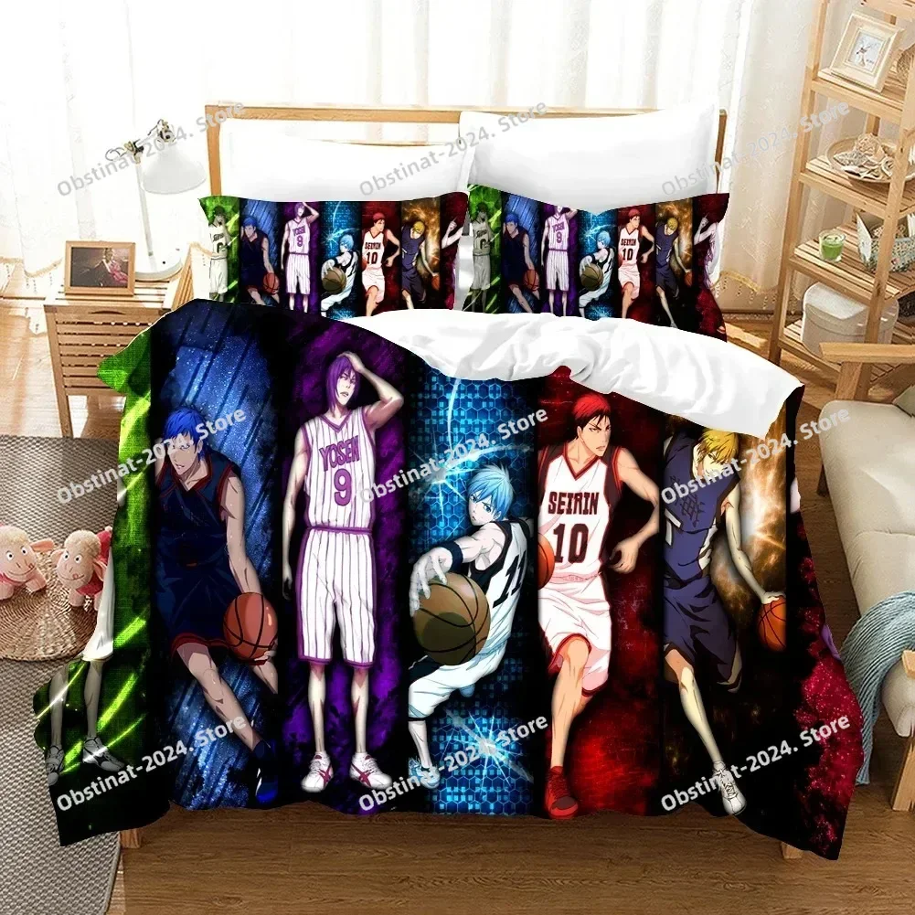 

Anime Kids Kuroko's Basketball Bedding Set Print With Pillowcase Duvet Cover Soft Single Double Queen Super King Home Textile