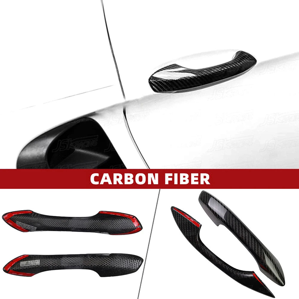 For Porsche Cayman 718 2016-2019 Dry Carbon Fiber Door Handle Cover