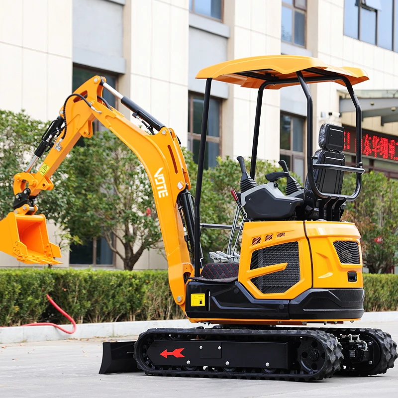 Factory Direct Sales Cheap mini excavator 1 ton 1.8 ton mini small excavator machine mini excavator for home use customized