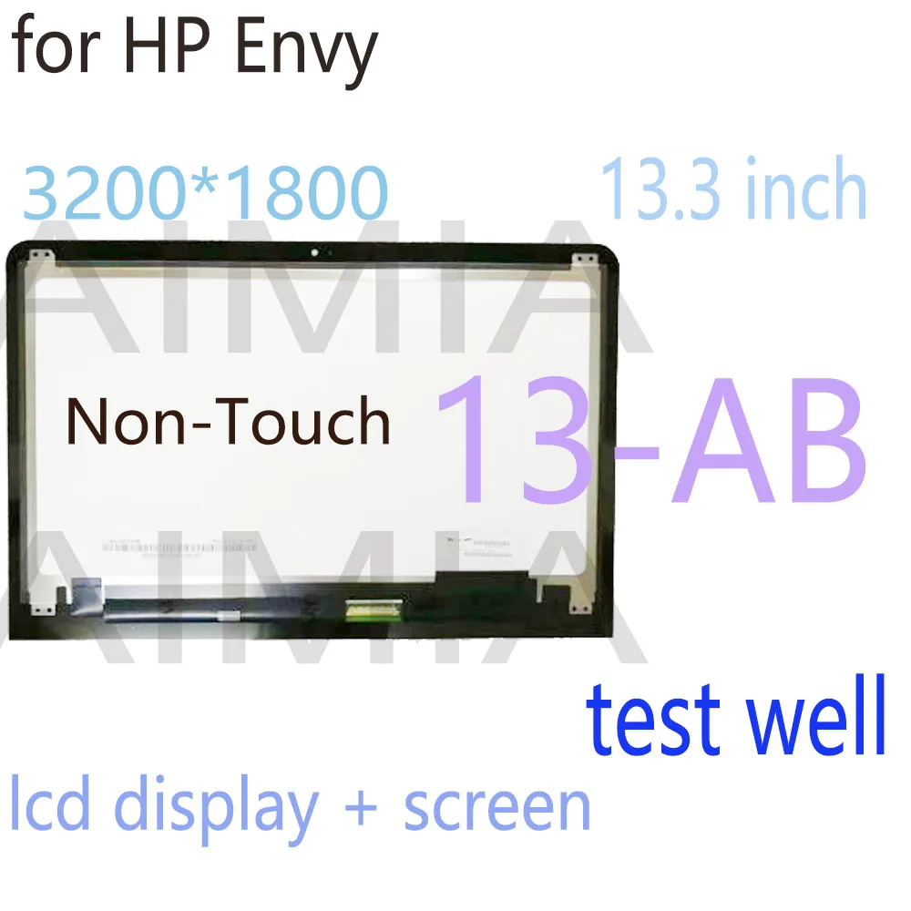 

Новый ЖК-дисплей 13,3 дюйма для HP Envy 13-AB, сменный сенсорный ЖК-дисплей в сборе (не сенсорный), экран 3200*1800