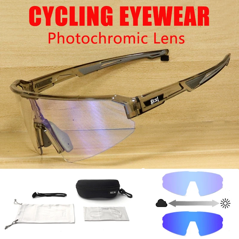 

New Photochromic Women Men Cycling Glasses MTB Mountain Road Bike Riding Sunglasses Outdoor Sports Goggles Bicycle Eyewear