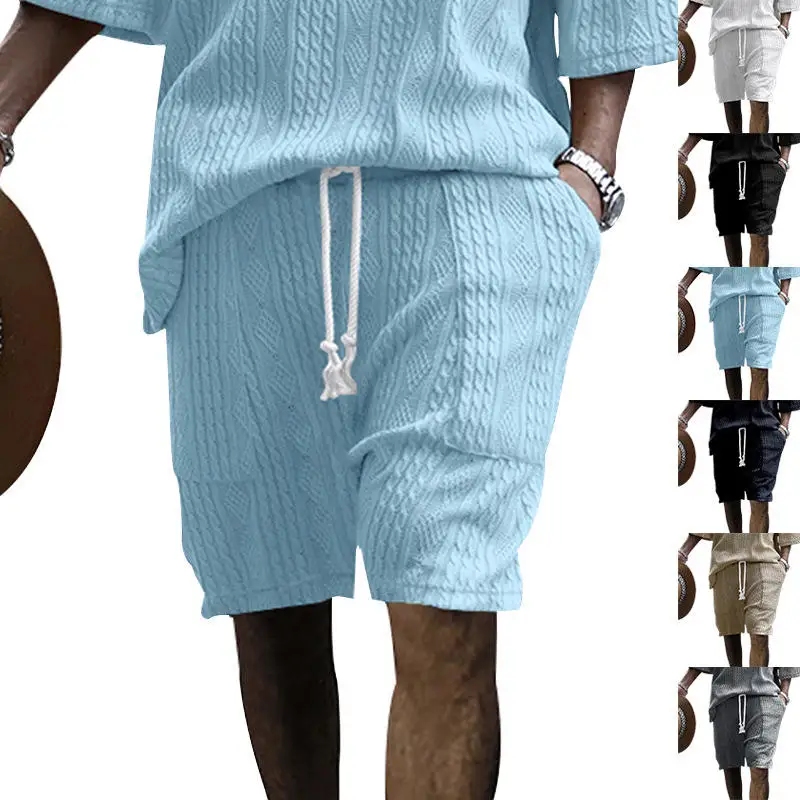 

2024 Men's High Street INS Multi-Pocket Spring Summer Straight Leg Wide Waist Short Shorts Five-Quarter Length Sporty Casual