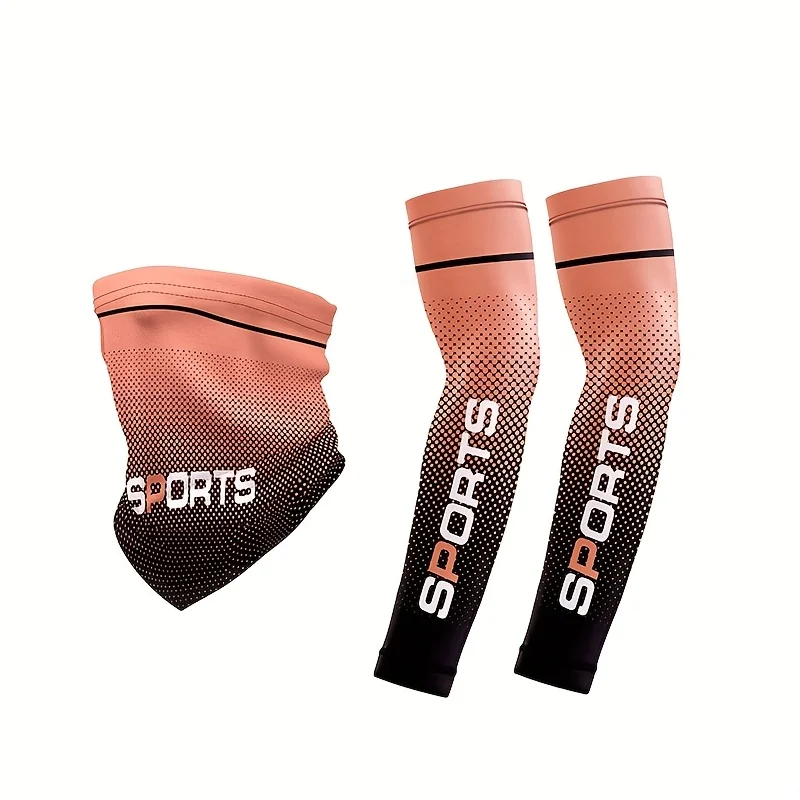 AliExpress NONE Men's Cycling Sports Ice Sleeves, UV Cooling Cuffs, Breathable, Summer Sun Protection, Arm Protection, Sun Protection