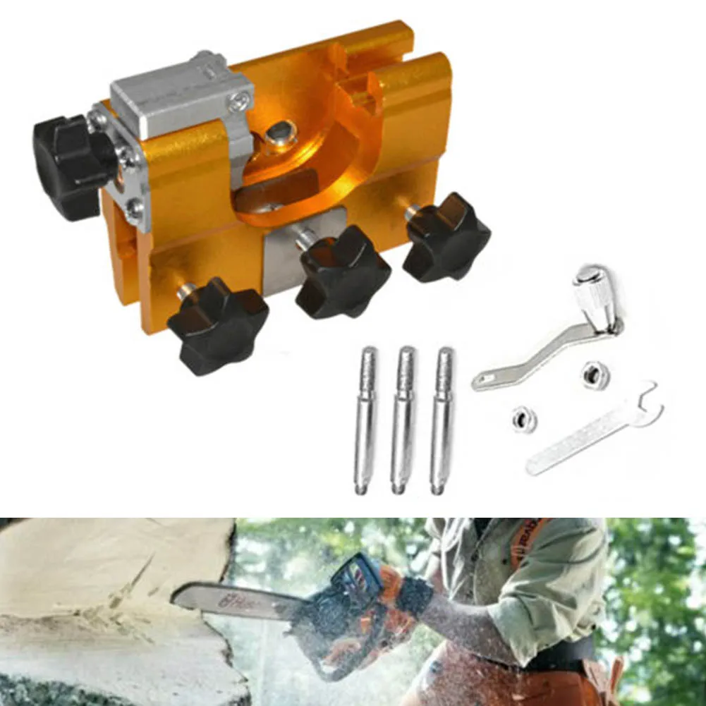 Garden Home Chainsaw Sharpener Chainsaw Parts Easy To Handle Portable 3.93 X 2.95 X 2.56 Inches Stainless Steel