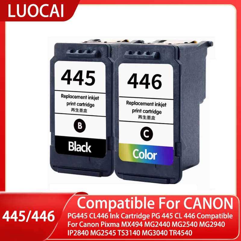 PG445 CL446 Inktcartridge PG445 CL446 Compatibel Voor Canon Pixma MX494 MG2440 MG2540 MG2940 IP2840 MG2545 TS3140 MG3040 TR4540