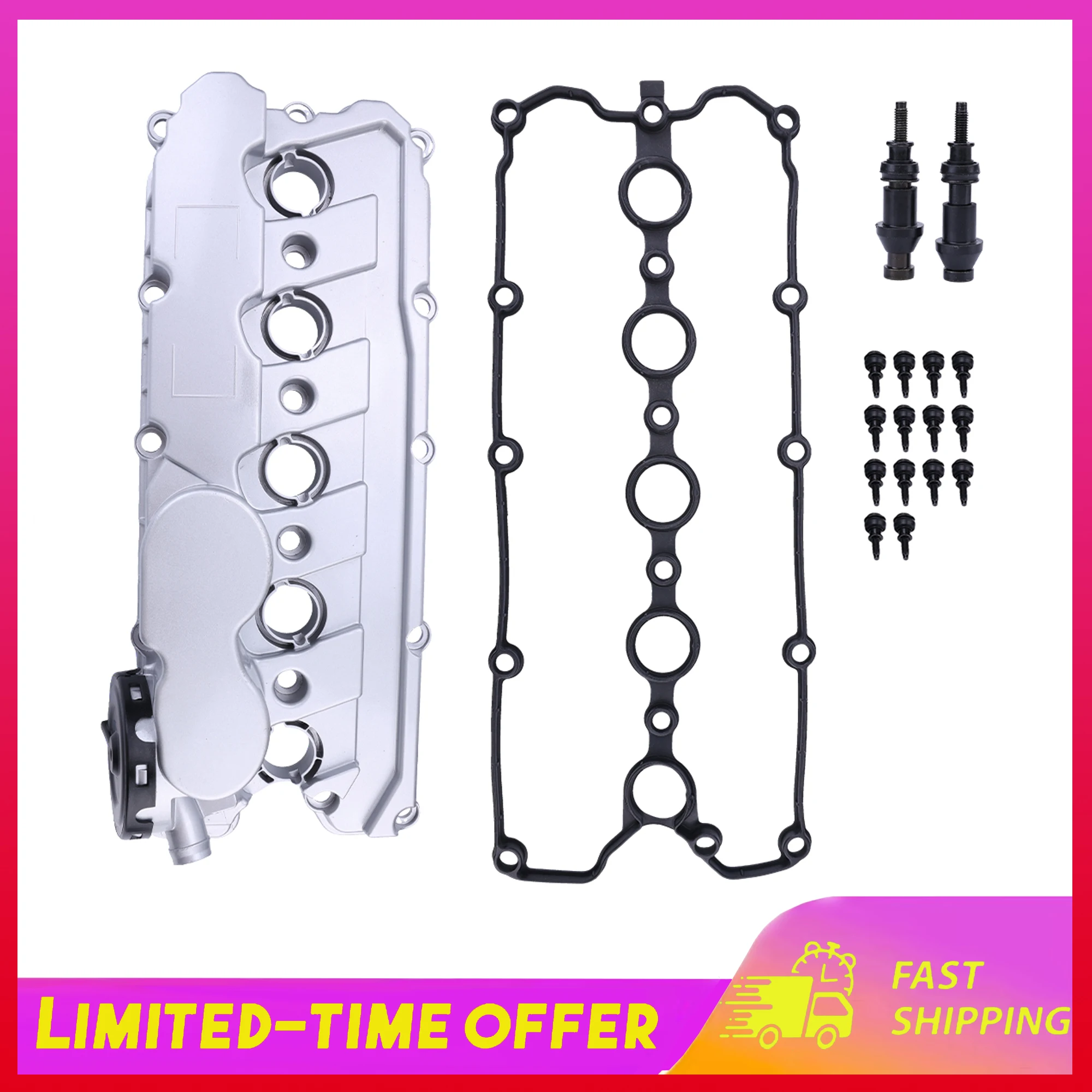 

Engine Valve Cover with Gasket Compatible for VW Jetta 2.5L 2005-2014 Replace 07K103469L 07K103469F Automobiles Accessories