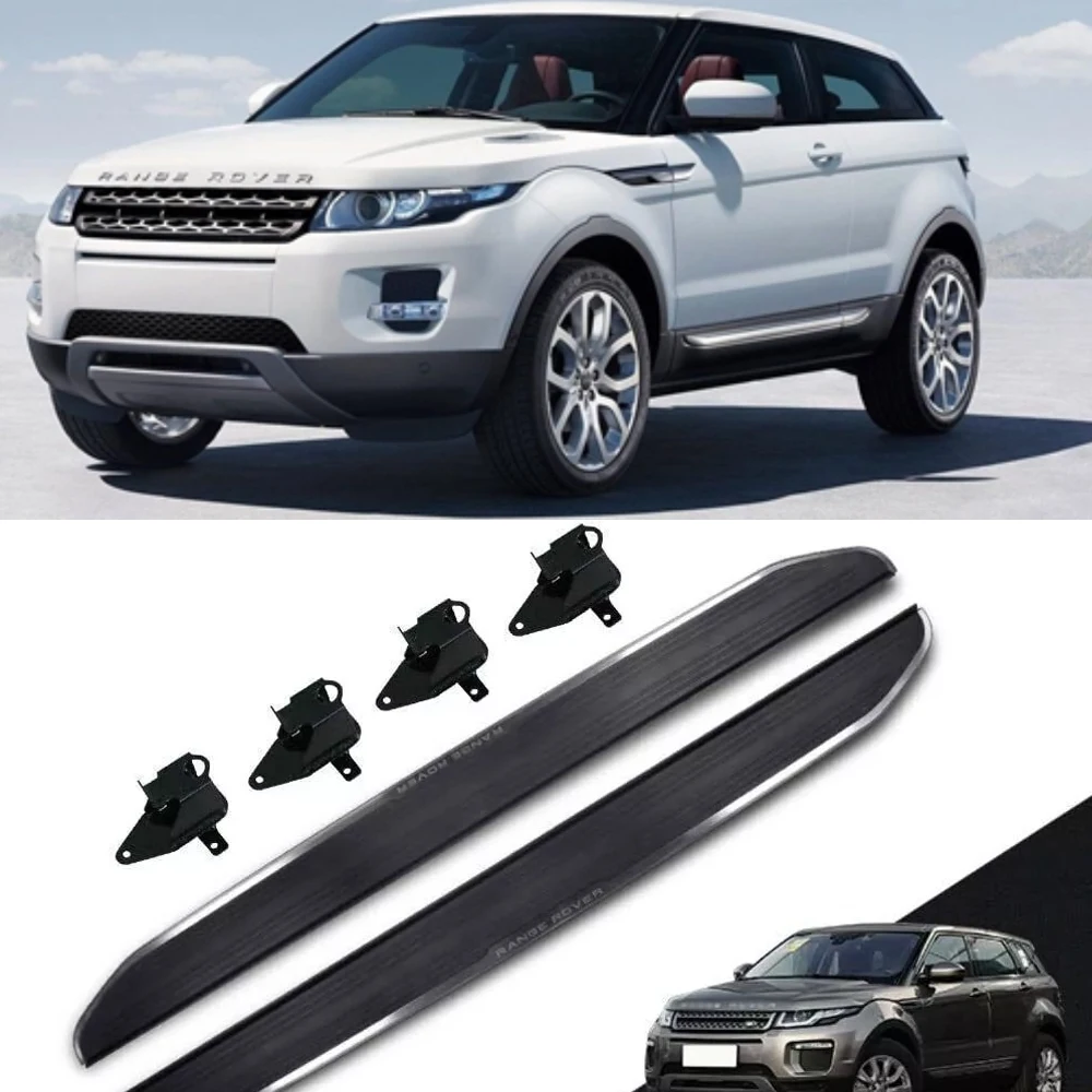 

2pcs Side Step fit for LR Range Rover Evoque 2014-2018 Running Board Pedal Rail Board Dedicated Pedals Black Frame Accessories