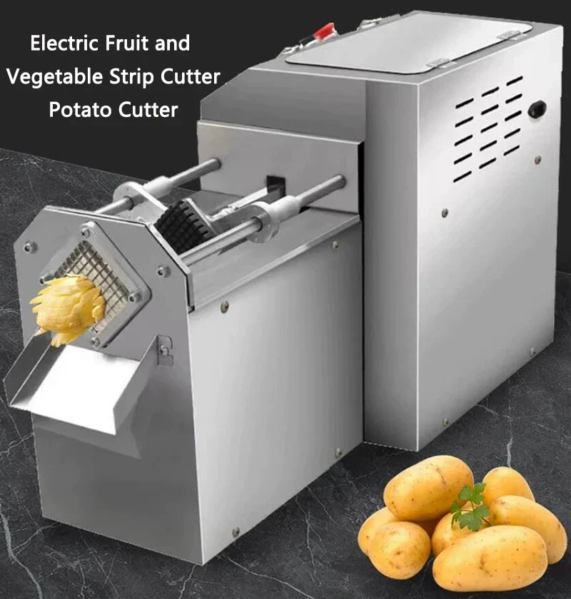 Electric French fries machine Large Commercial Fruit Vegetable Strip Cutting machine Carrot/Cucumber/Onion/Potato Cutter