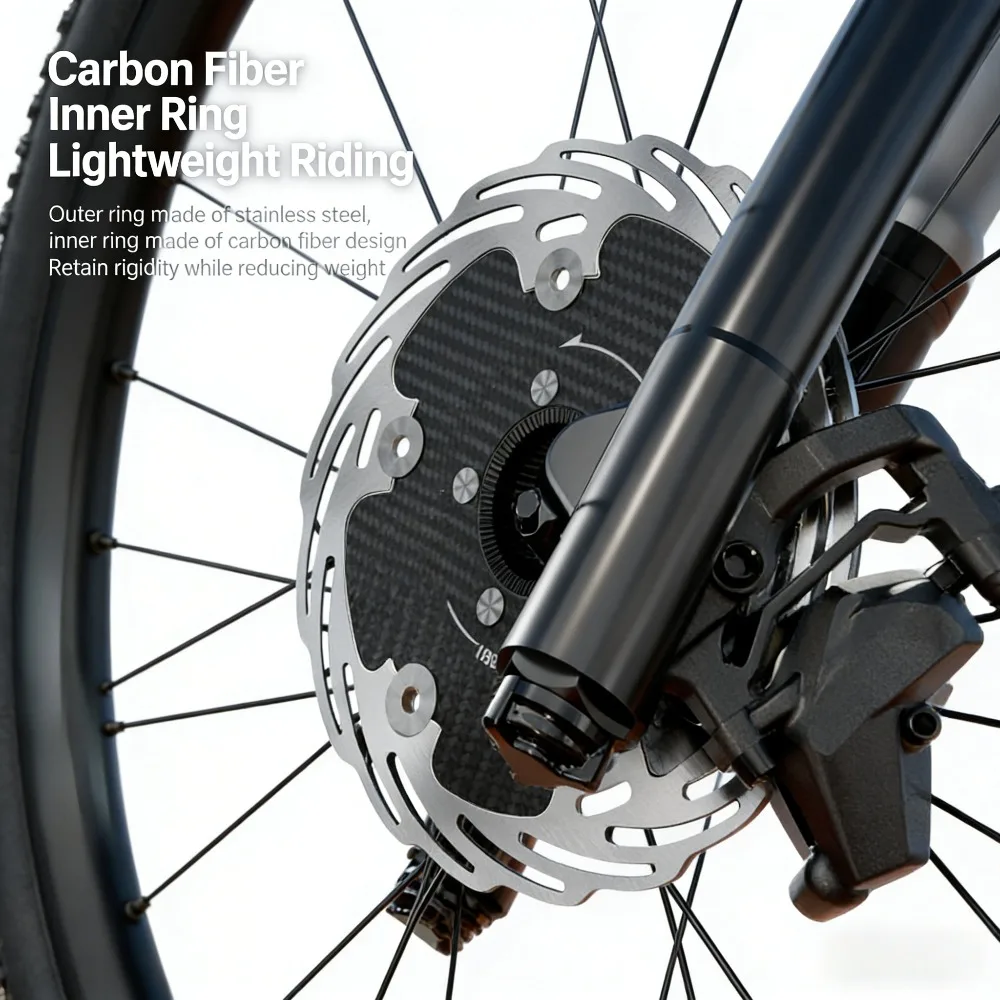 

Карбоновый плавающий тормозной ротор MTB 160/180 мм Centerlock