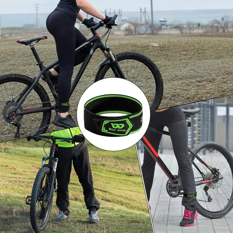 Correas de pantalón para ciclismo, 2 uds., correas de pantalón ajustables de alta elasticidad, bandas de bota con cierre de gancho y bucle seguro, equipo multifuncional para