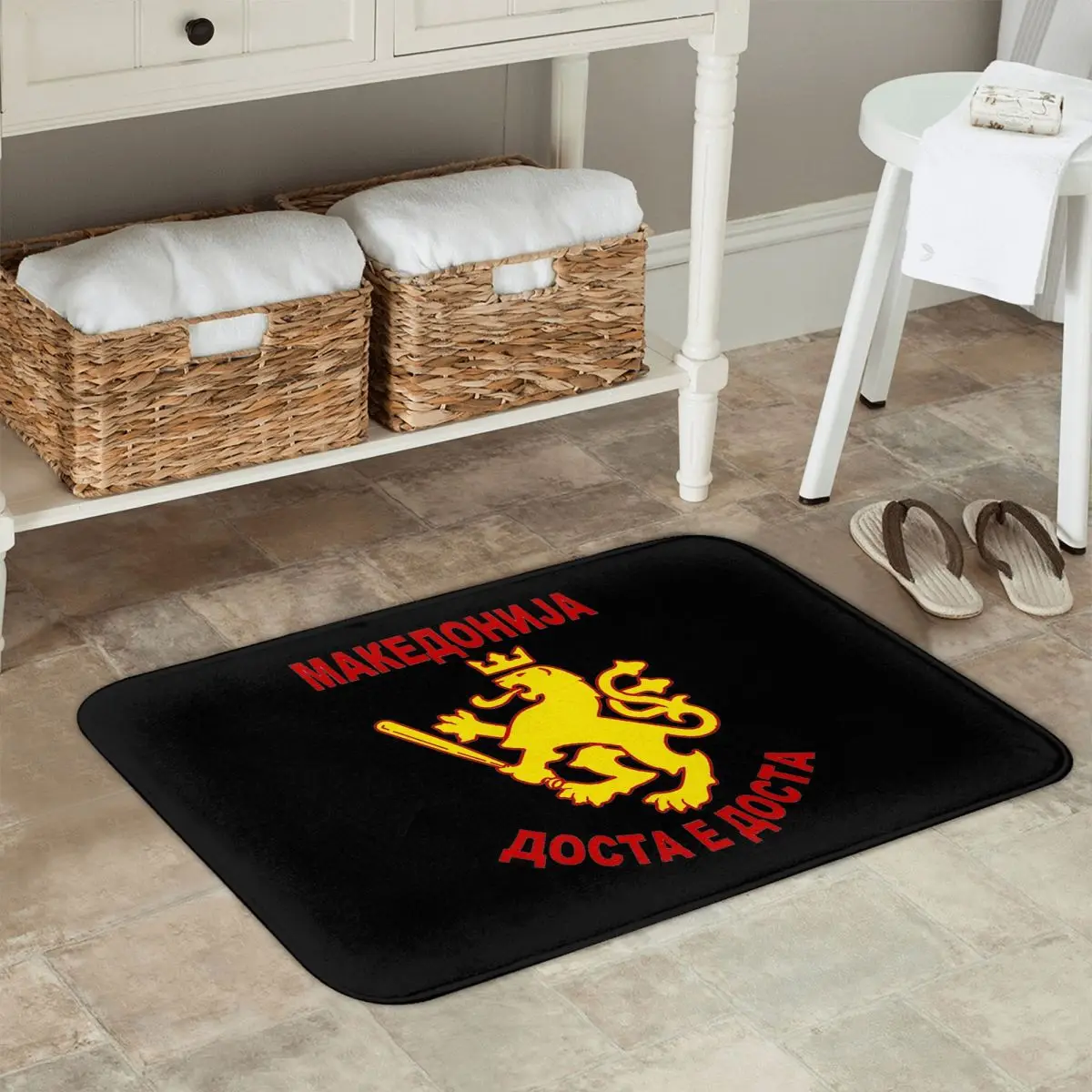 Enough Is Enough Macedonia Anti-slip Doormat Floor Mat Antiwear Carpet Rug for Kitchen Entrance Home Bedroom Footpad Mats