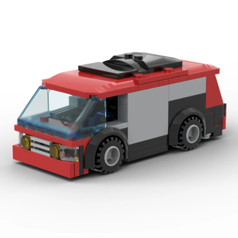 Modello di auto da corsa di velocità MOC Mattoni da costruzione Consegna commerciale Van Tecnologia modulare Regali di festa per bambini Assemblare giocattoli vestito