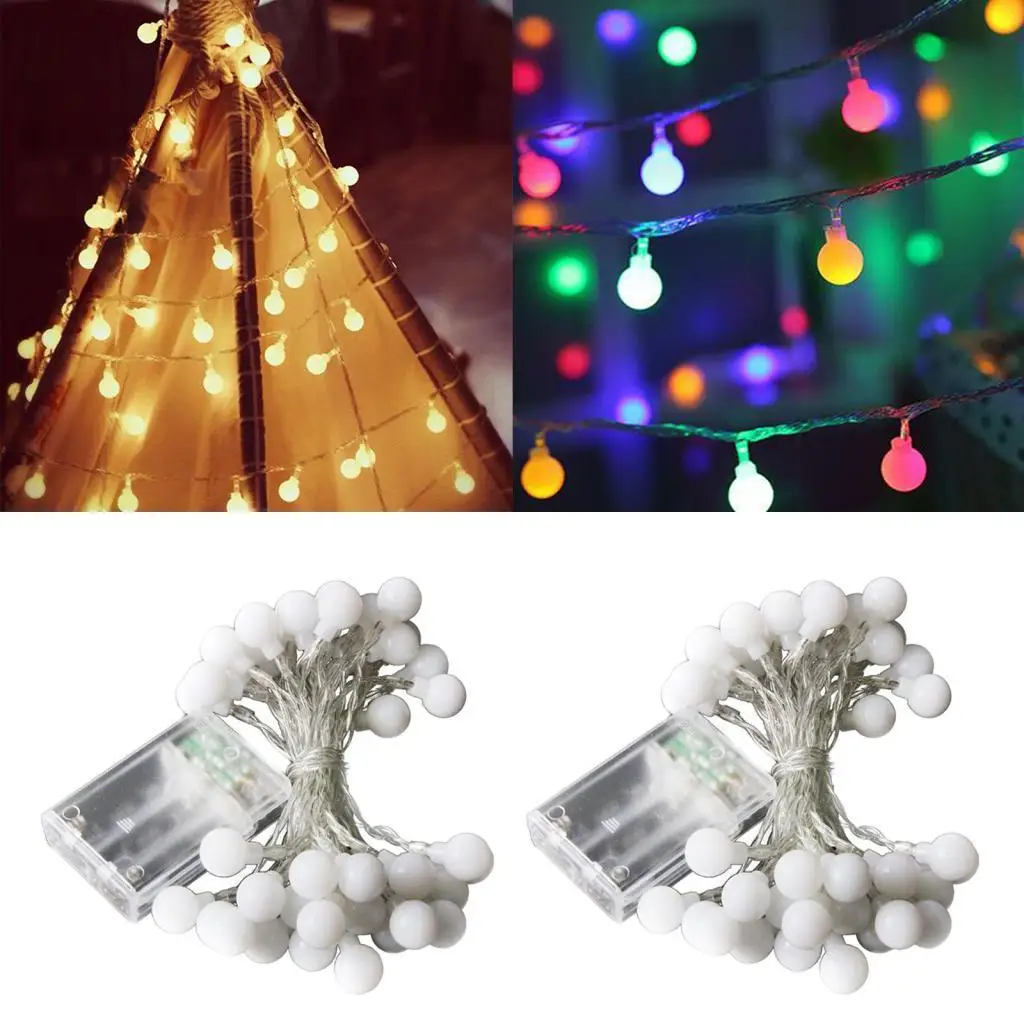 Kula LED na baterie String Fairy Light Świąteczna girlanda Ogród weselny