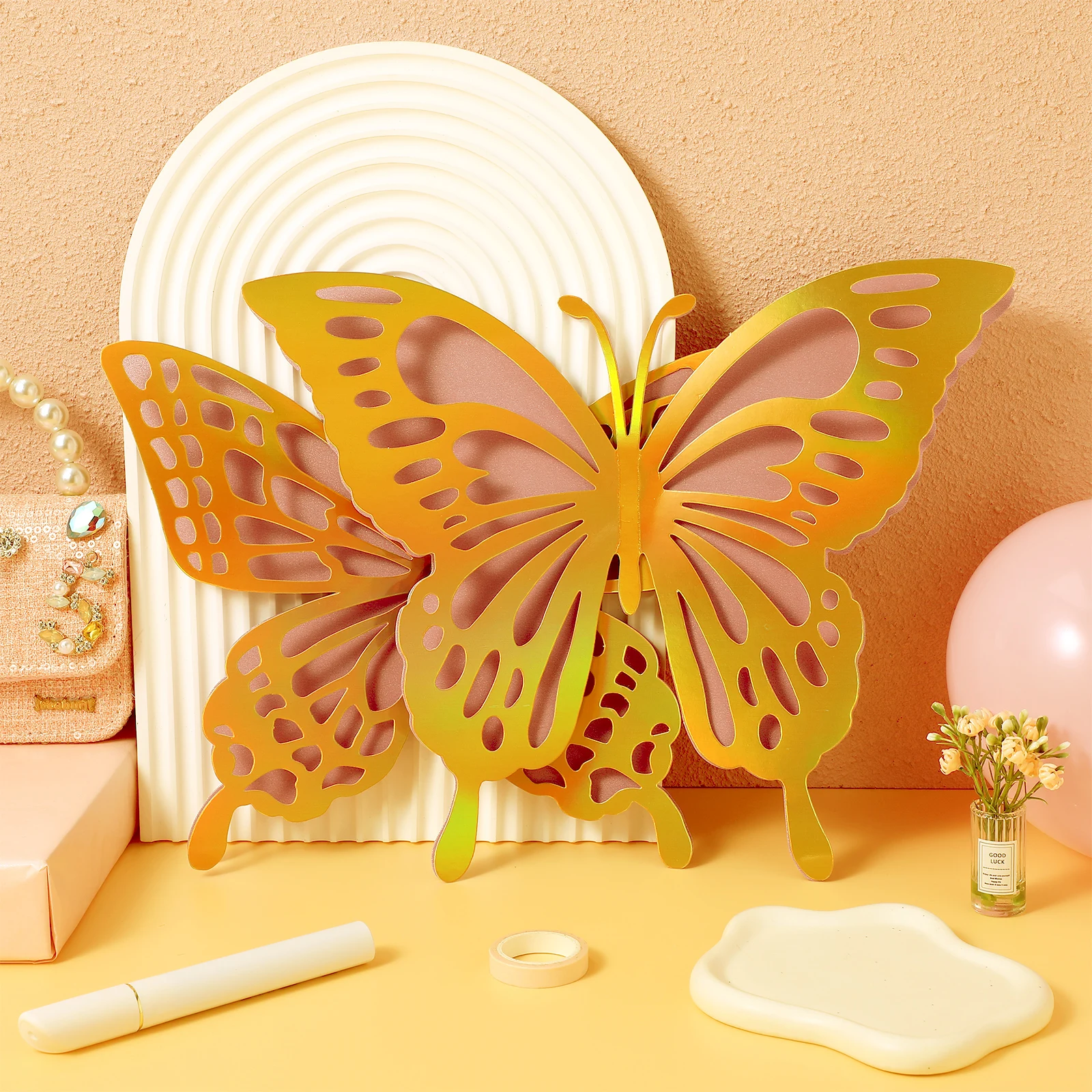 

Large Quantity Butterfly Decorations Wall Stickers Giant Cards For Wedding Party Photography Props