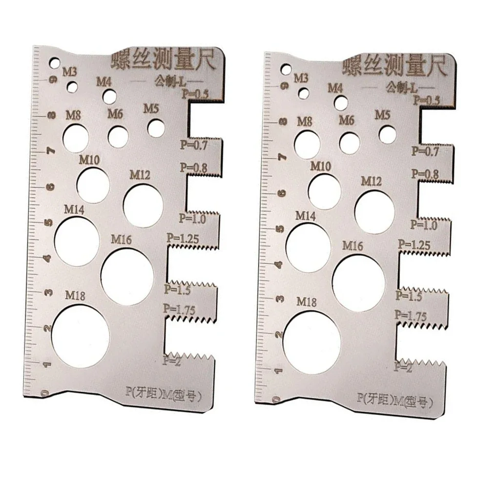 304 Stainless Steel Screw Thread Pitch Gauge Accurate Measuring Tool For Various Screw Specifications And Sizes