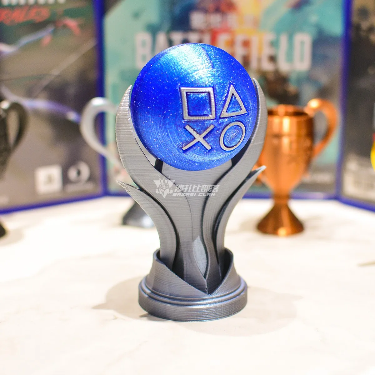 Personalizza il nuovo trofeo nascosto in bronzo argento dorato stampabile in 3d per gettoni ps4 ps5 PSN