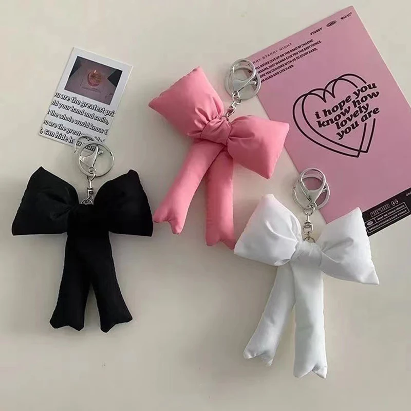 Sweet Bow Keyring Cute Bowknot Keychain For Girls Women Fashion Bag Pendant Key Chain Backpack Car Key Accessories Gifts