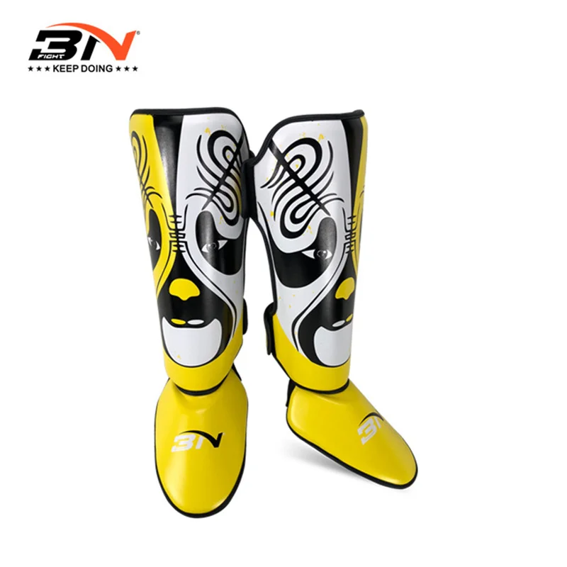 BNPRO Sparring Martial Arts Protector Pads MMA Boxing Shin Guards Muay Thai Kickboxing Legs Protection Leggings Equipment