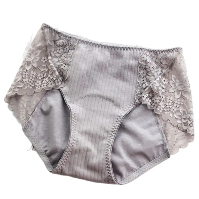 Women's Cotton Panties With Lace Briefs Comfortable Large Size Female Underwear Tell Us Which 4 Colors You Want Will Sent Soon image 2