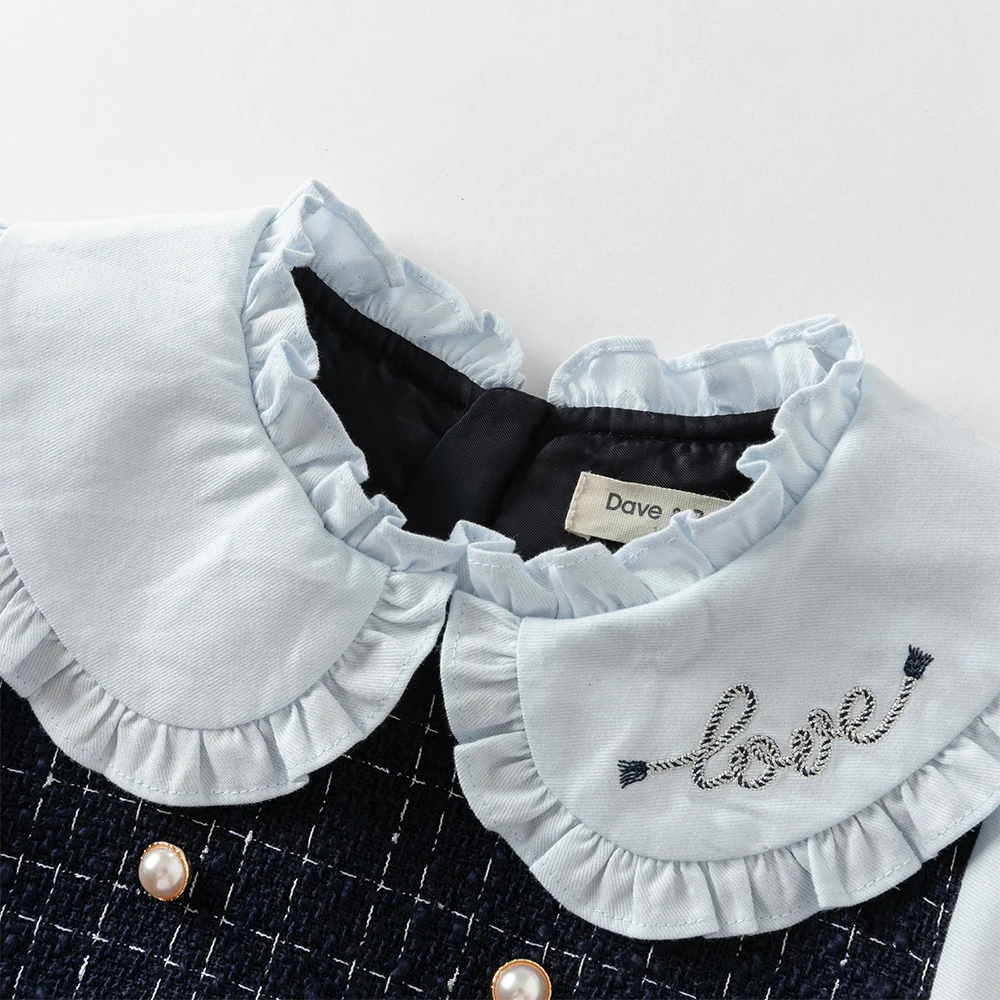 ديف بيلا ريترو بنات الخريف الربيع الكرة ثوب فستان أطفال كم طويل فستان الأميرة فستان حفلة عيد ميلاد DK3252662