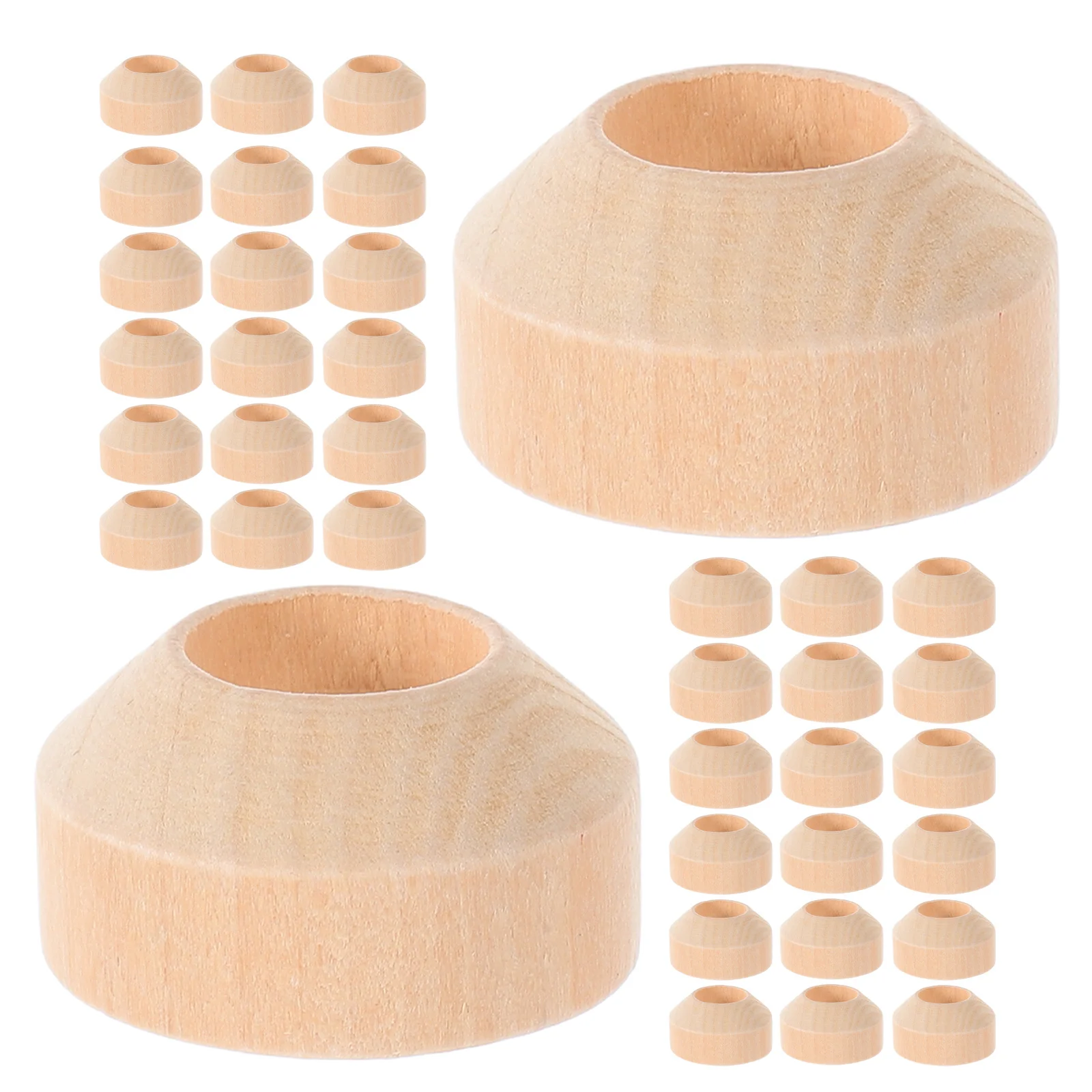 

100Pcs Unfinished Wooden Peg Mount Bases Stable Round Stand for Craft Display Holder Figure Support Display Puppet Stand Holder