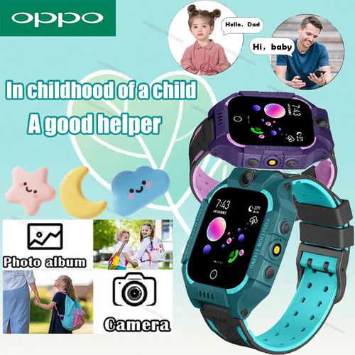 OPPO niños 5G reloj inteligente SOS ubicación GPS tarjeta Sim llamada niño reloj inteligente cámara reloj impermeable regalo para Ios Android niños