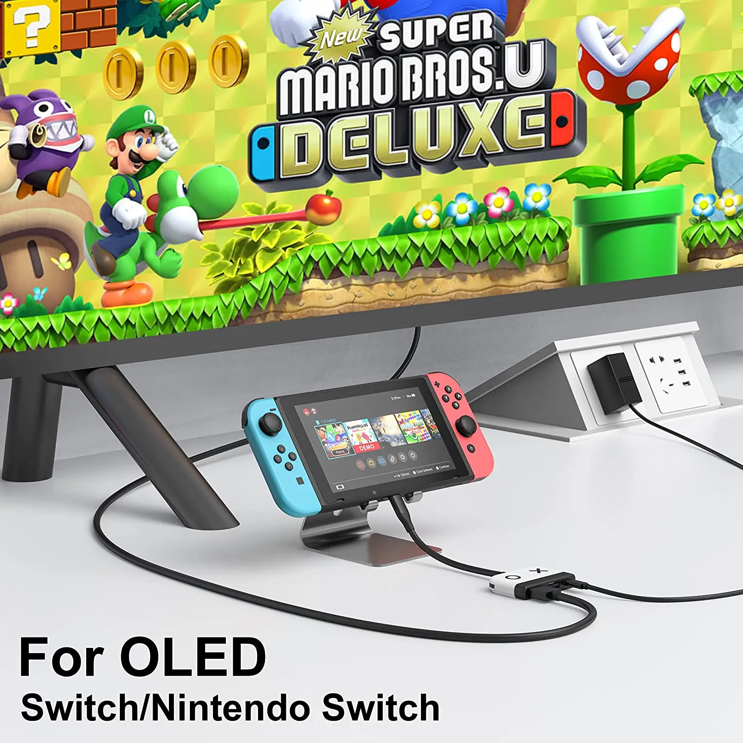 Switch Dock for OLED Nintendo Switch,Portable TV Dock with HDMI USB 3.0 Port and USB C Charging,Travel Dock for Nintendo Switch